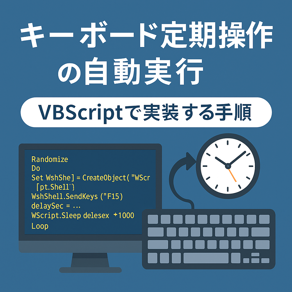 【完全ガイド】Windowsのスリープを防ぐ！VBSでキーボード操作を自動化する方法